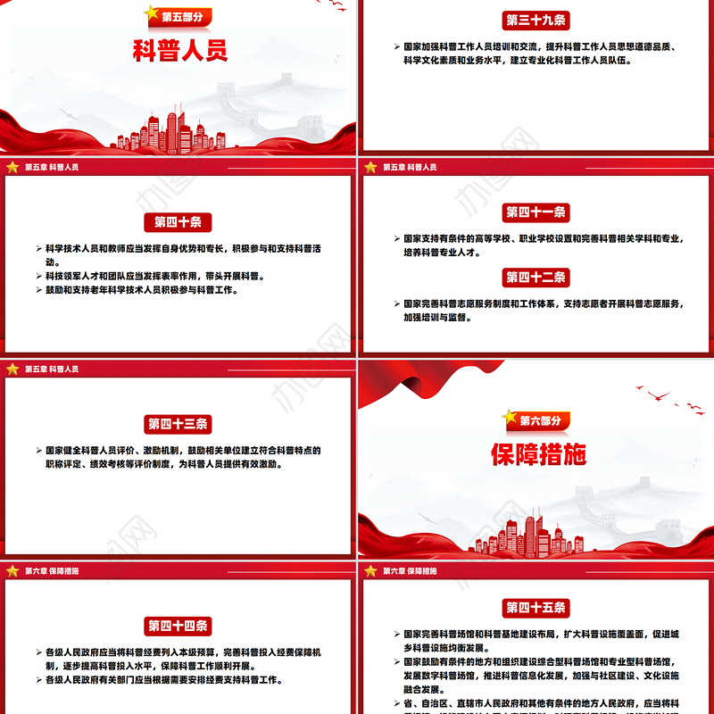 精美简洁《中华人民共和国科学技术普及法》PPT课件