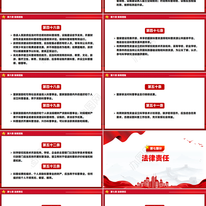 精美简洁《中华人民共和国科学技术普及法》PPT课件