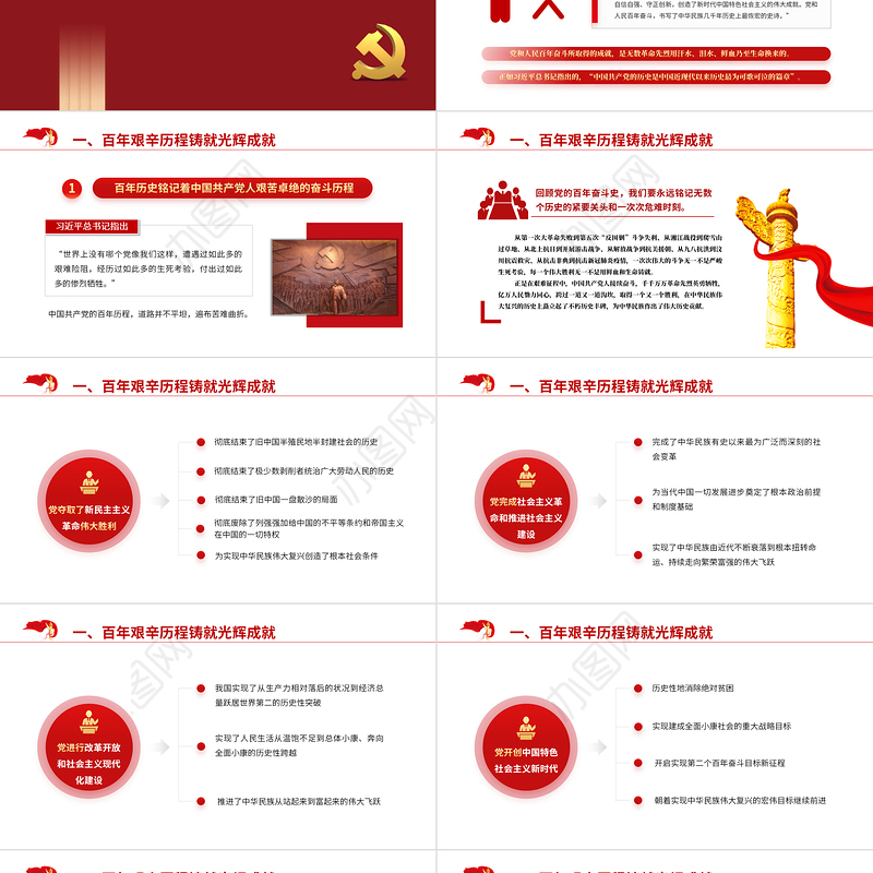 铭记百年光辉历史赓续共产党人精神血脉PPT学习解读关于党的百年奋斗重大成就和历史经验决议专题党课