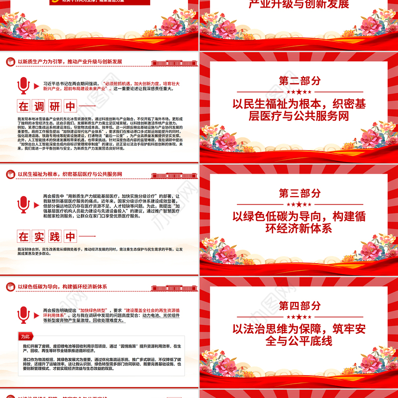 深学细悟两会精神实干担当时代使命PPT2025年全国两会精神学习心得体会