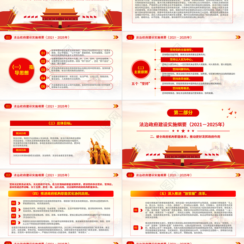 2021-2025法治政府建设实施纲要学习解读党课PPT