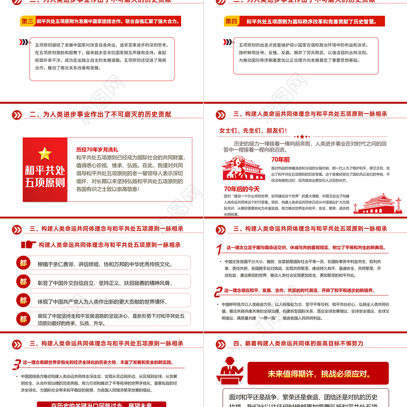 2024在和平共处五项原则发表70周年纪念大会上的重要讲话PPT课件下载