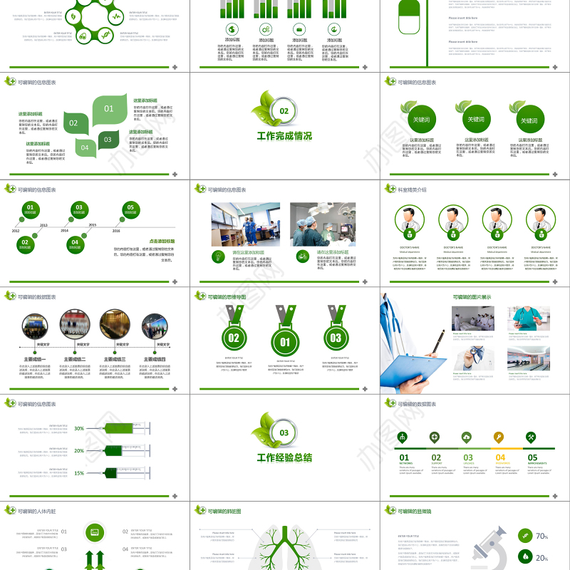 医院年度季度工作总结报告ppt模板