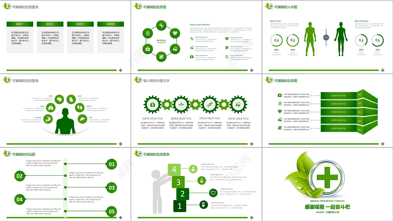 医院年度季度工作总结报告ppt模板