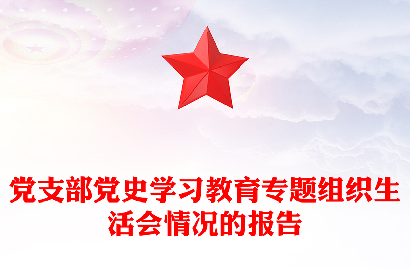 党支部党史学习教育专题组织生活会情况的报告