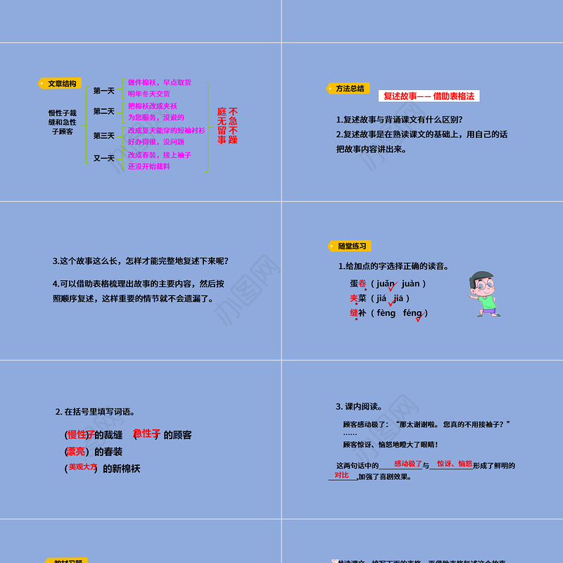 2022慢性子裁缝和急性子顾客PPT第25课小学三年级语文下册部编人教版教学课件