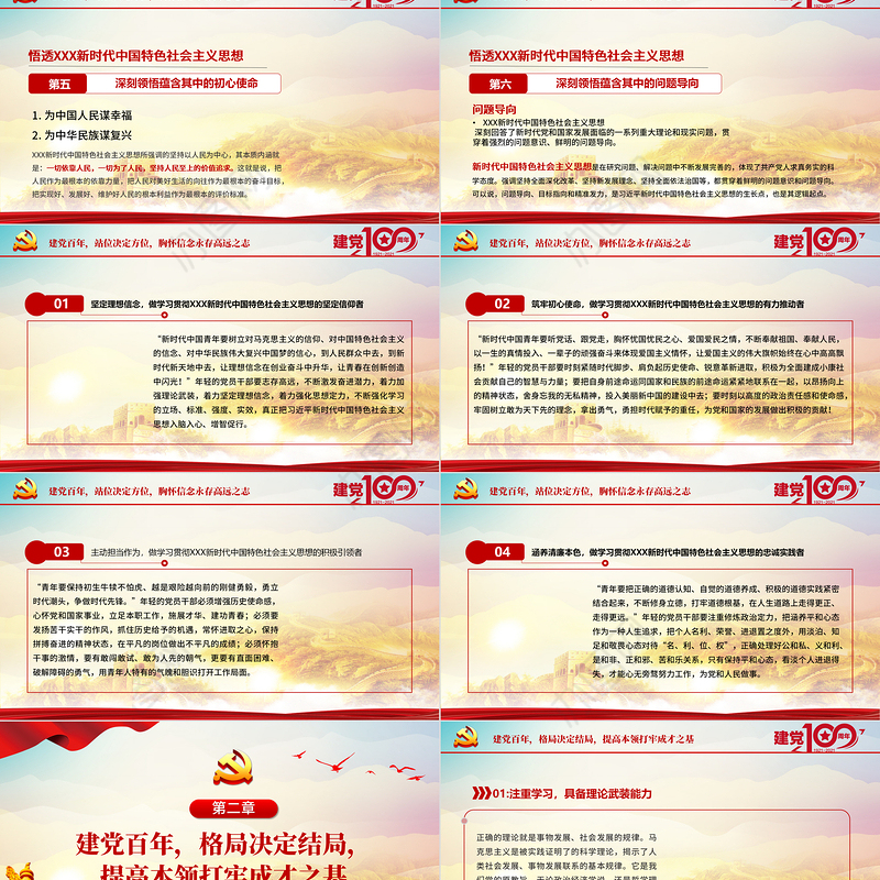 2021风雨苍黄百年路高歌奋进新时代PPT七一建党节热烈庆祝中国共产党成立100周年专题党课