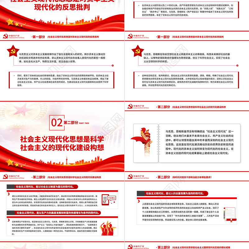 社会主义现代化思想的历史逻辑PPT党政风党员干部学习教育专题党课
