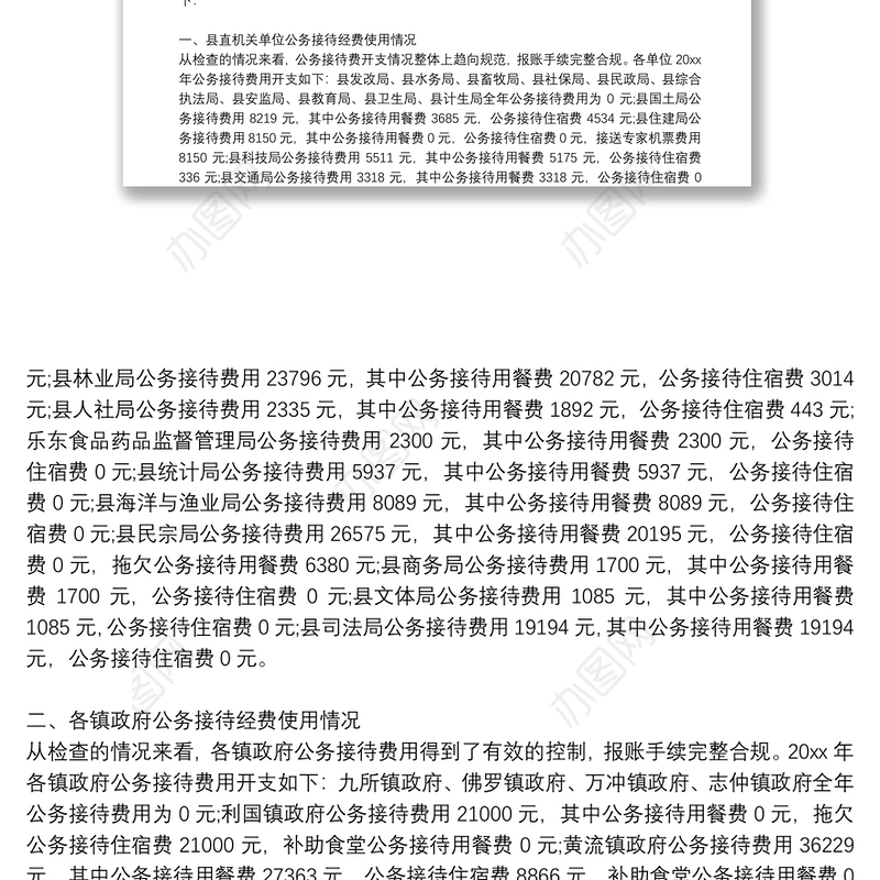 2021公务接待情况自查报告公务接待自查报告