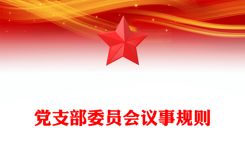 党支部委员会议事规则