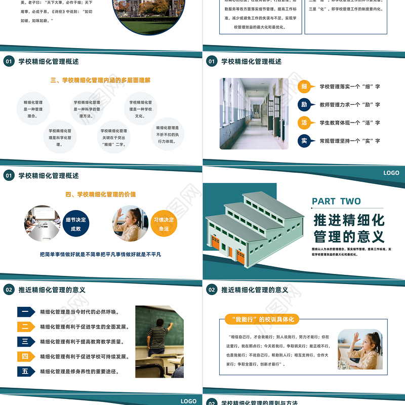 2023学校精细化管理培训PPT极简风学校精细化管理培训课件模板下载