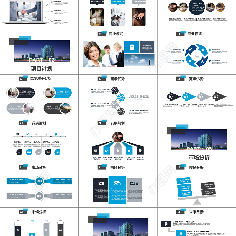 大气简约商业计划书创业融资计划书项目推广PPT