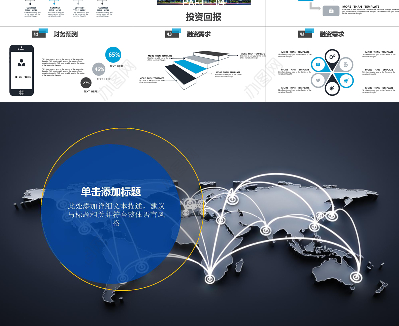 大气简约商业计划书创业融资计划书项目推广PPT
