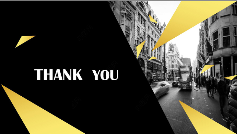 时尚黄黑色欧美杂志风PPT模板