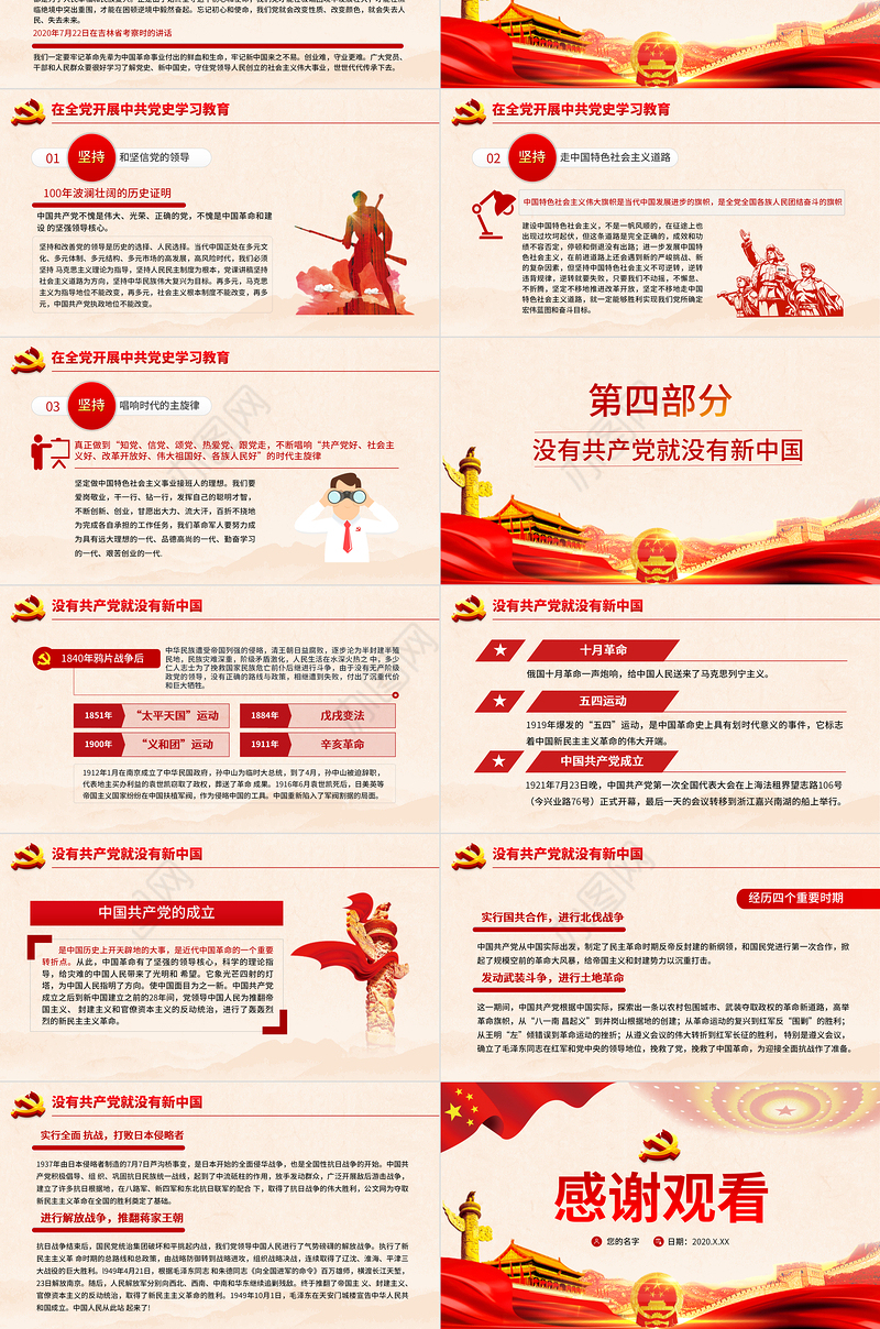 薪火相传永远跟党走庆祝建党100周年七一建党节专题党课PPT