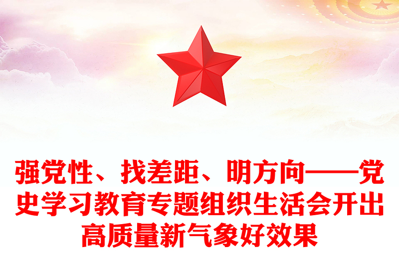 强党性、找差距、明方向——党史学习教育专题组织生活会开出高质量新气象好效果