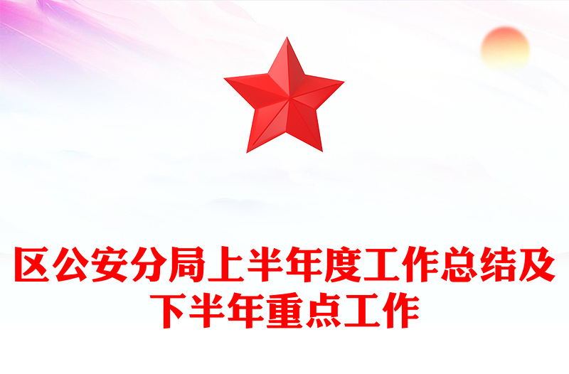 区公安分局上半年度工作总结及下半年重点工作