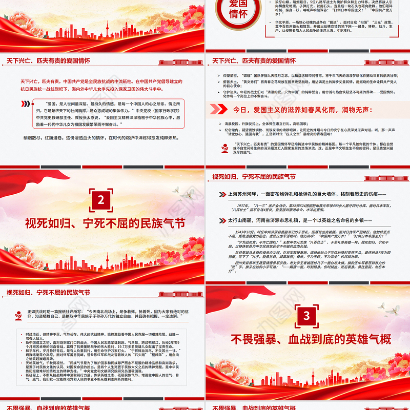 全民族抗战爆发88周年纪念日PPT弘扬伟大抗战精神汇聚民族复兴力量课件