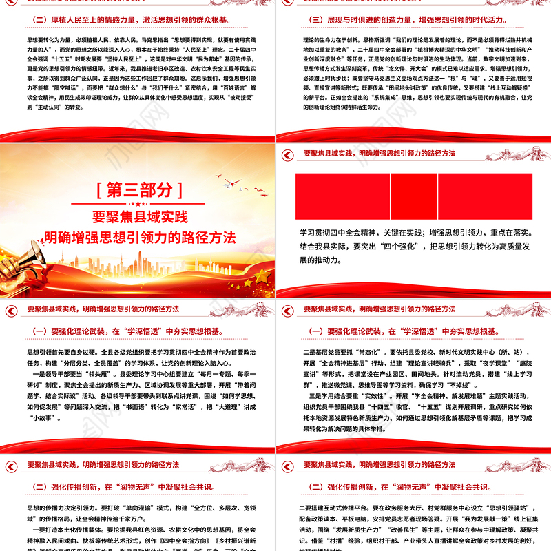 精美大气增强党的思想引领力PPT党的二十届四中全会精神学习党课课件