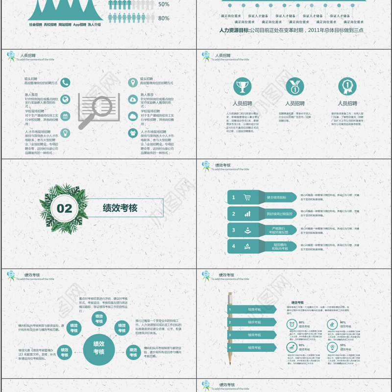 完整版行政人事部年度计划PPT模板