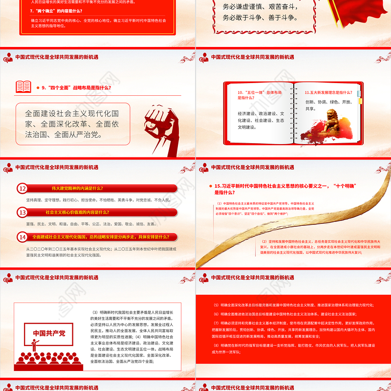 第二批主题教育应知应会知识点汇总PPT简洁风主题教育知识问答党员学习教育专题课件