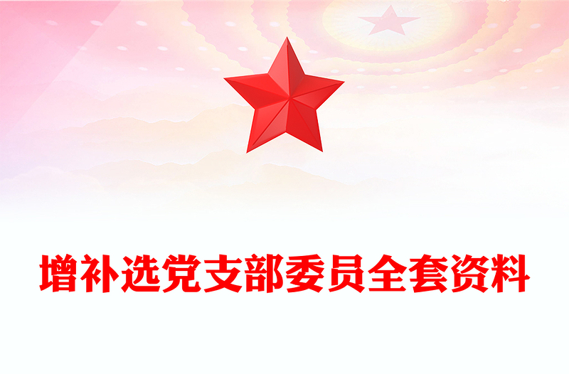 增补选党支部委员全套资料