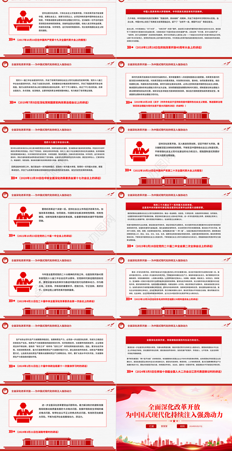习近平总书记关于全面深化改革开放为中国式现代化持续注入强劲动力作重要讲话PPT
