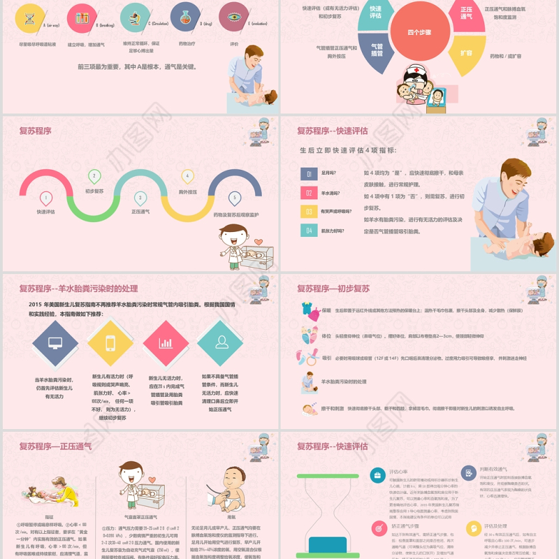 新生儿窒息复苏婴儿儿童护理动态PPT