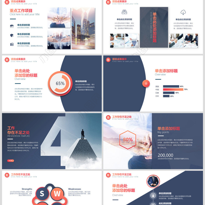 原创高端大气北欧美风商务计划总结PPT模板