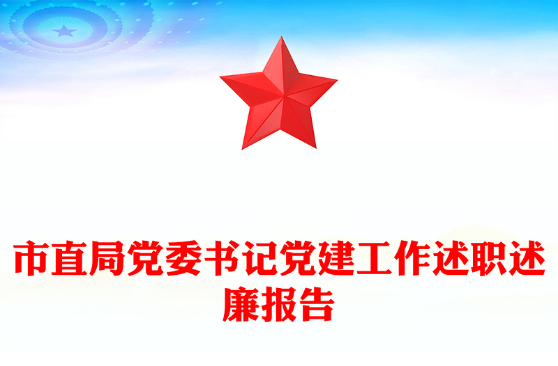 市直局党委书记党建工作述职述廉报告