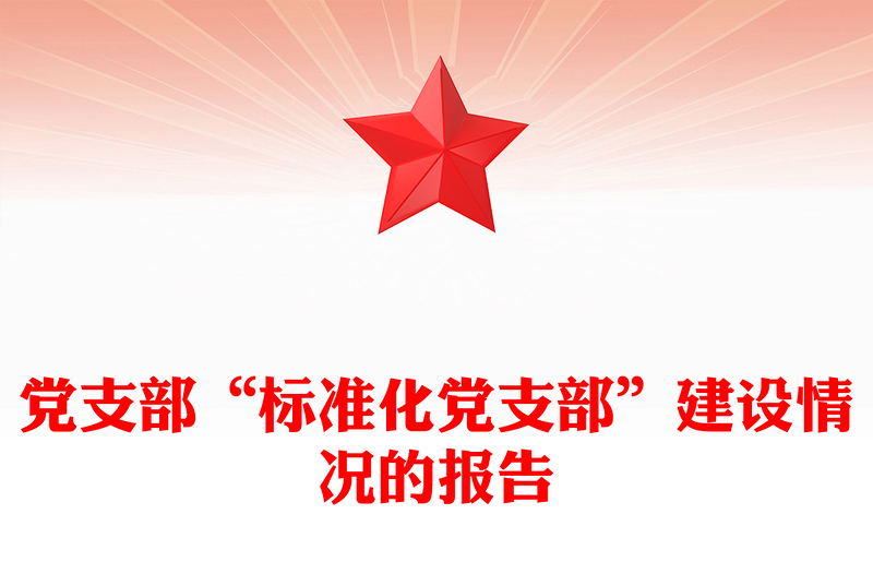 党支部“标准化党支部”建设情况的报告