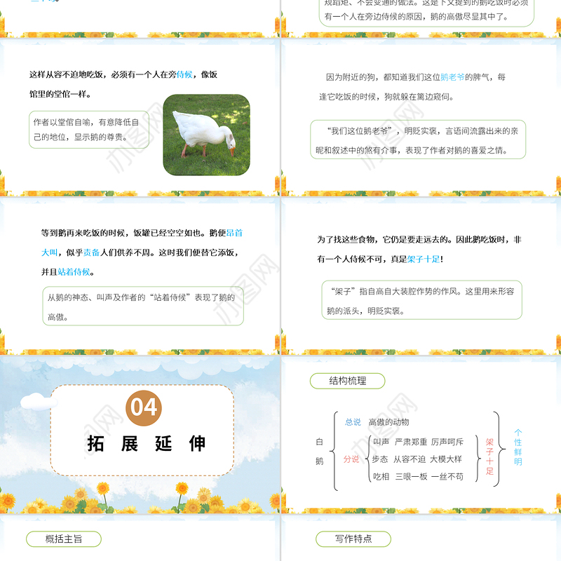 2022白鹅PPT第15课小学四年级语文下册部编人教版教学课件