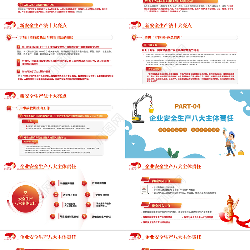 遵守安全生产法当好第一责任人PPT大气风2022安全生产月宣传安全教育课件