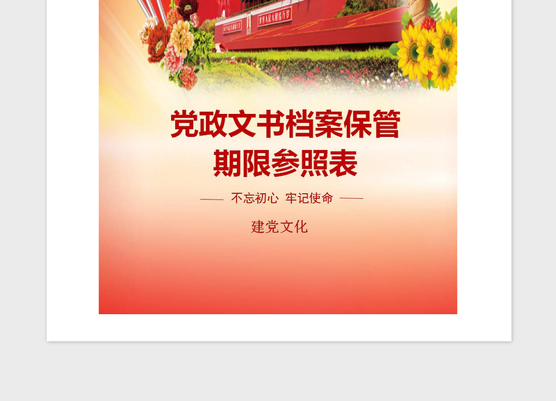 2021年党政文书档案保管期限参照表