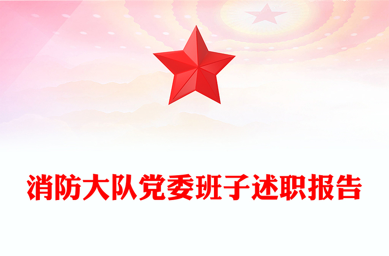 消防大队党委班子述职报告