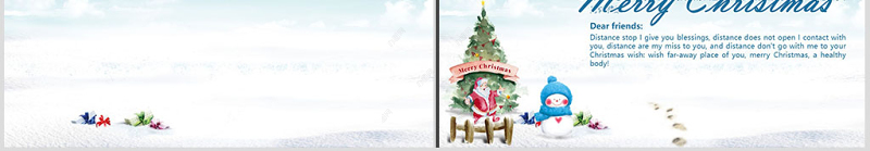 原创2019雪人圣诞节电子贺卡ppt模板-版权可商用