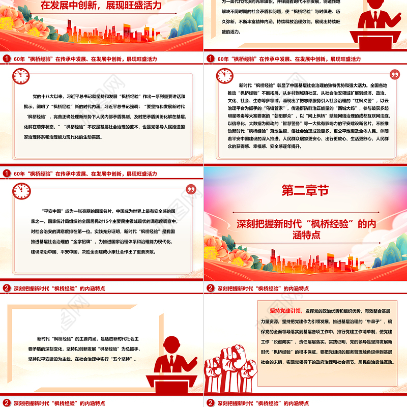 坚持与促进新时代“枫桥经验”发展ppt党建风深入学习“枫桥经验”专题党课