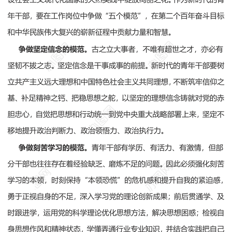 争做五个模范PPT红色简洁践行青年使命担当勇担中国式现代化建设重任思想教育党课(讲稿)