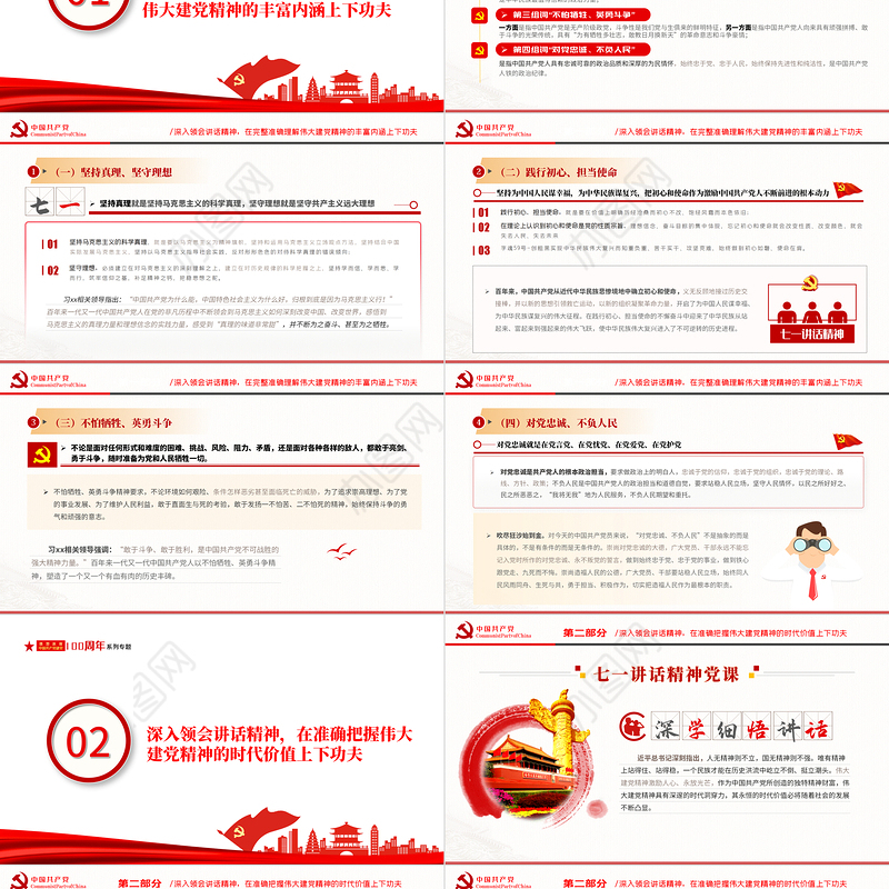 2021深学细悟讲话精神忠诚履行监督职责PPT完整解读学习贯彻“七一”重要讲话精神专题宣讲报告专题辅导模板