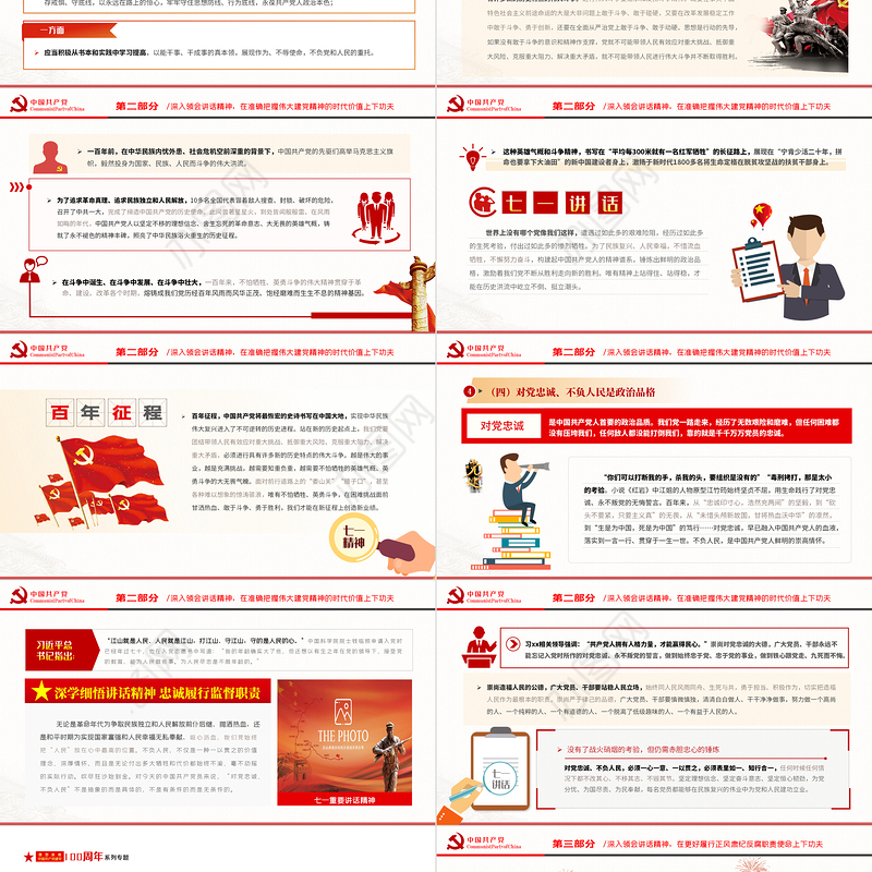 2021深学细悟讲话精神忠诚履行监督职责PPT完整解读学习贯彻“七一”重要讲话精神专题宣讲报告专题辅导模板