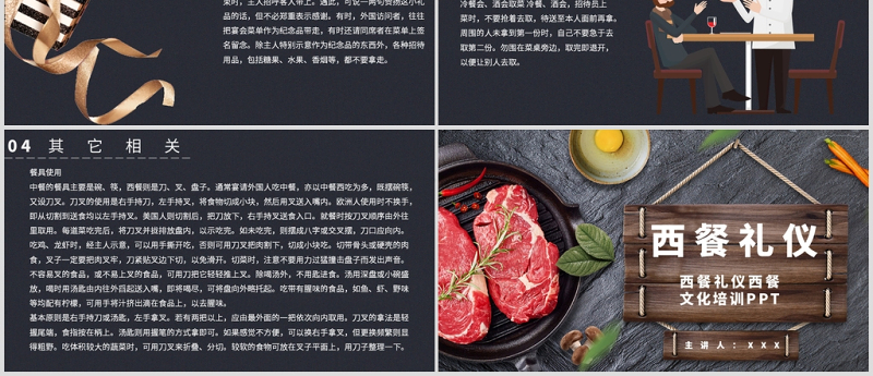  西餐礼仪西餐文化培训PPT模板