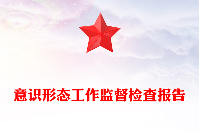 意识形态工作监督检查报告