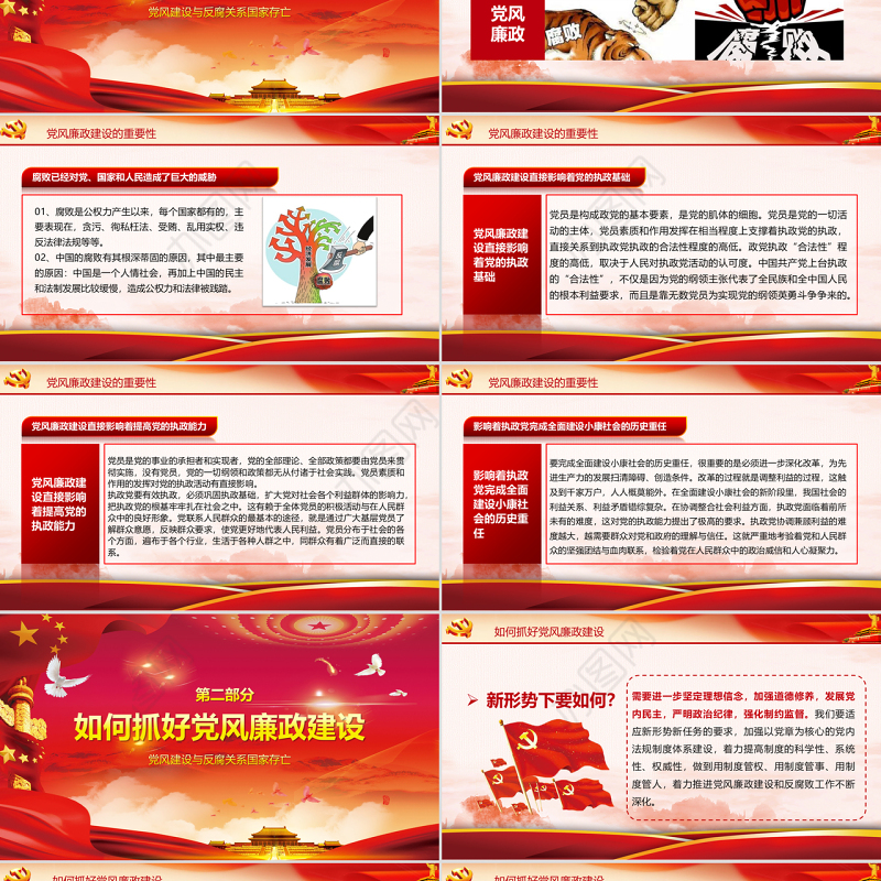 全面从严治党党建党风廉洁廉政建设党课PPT