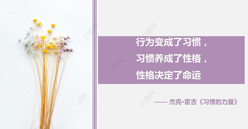 习惯的力量小清新主题班会PPT