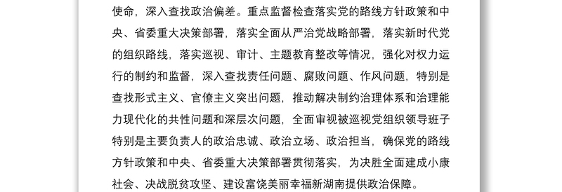 2021配合省委第X巡视组X巡视的工作方案