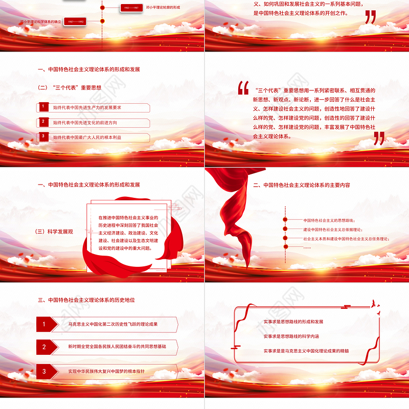 毛泽东思想和中国特色社会主义理论体系概论PPT简洁大气毛概课程学习党课课件