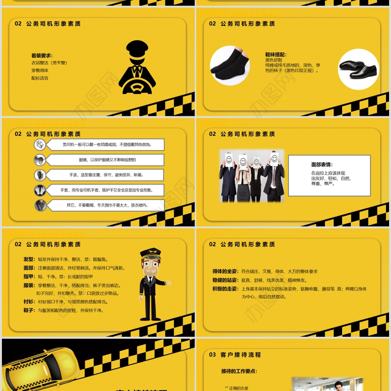  商务企业司机礼仪培训PPT模板
