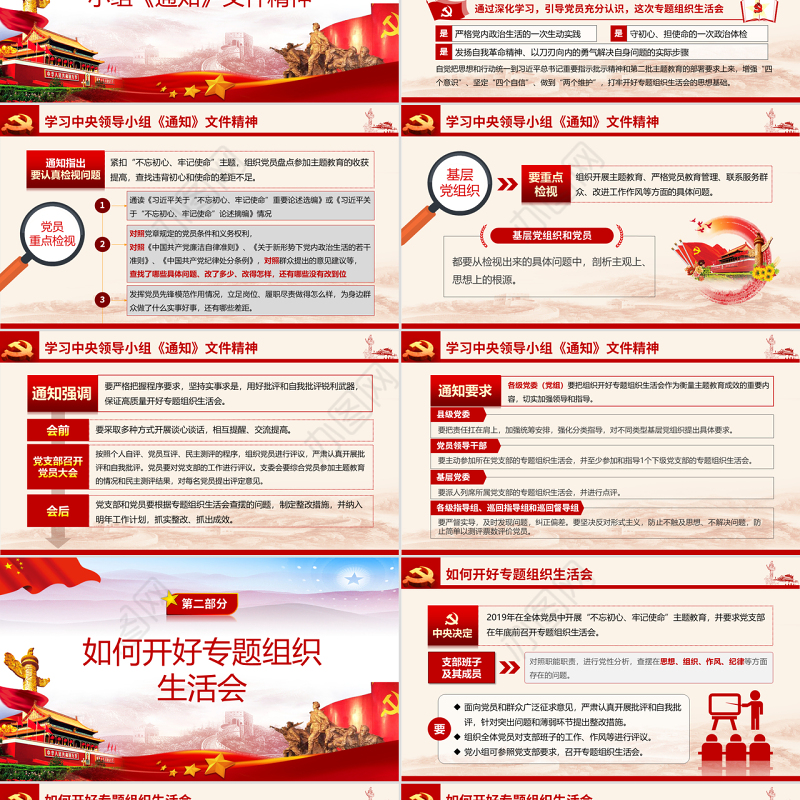 原创如何召开专题组织生活会和开展民主评议党员PPT