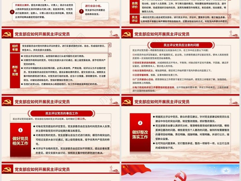 原创如何召开专题组织生活会和开展民主评议党员PPT