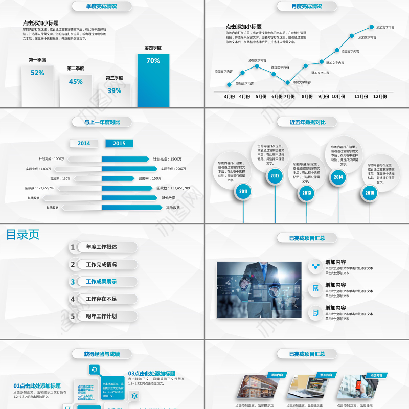 2016商务工作汇报总结计划PPT